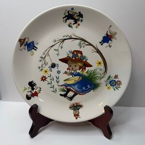 JAMES KENT OLD FOLEY Child's Plate Little Miss Muffet Nursery Rhyme